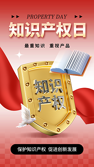 高端世界知识产权日宣传海报