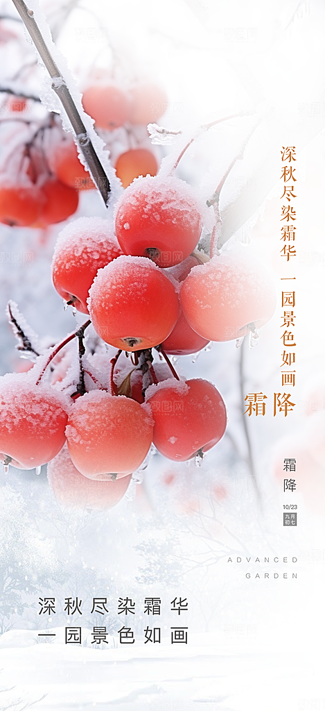 节气霜降宣传海报