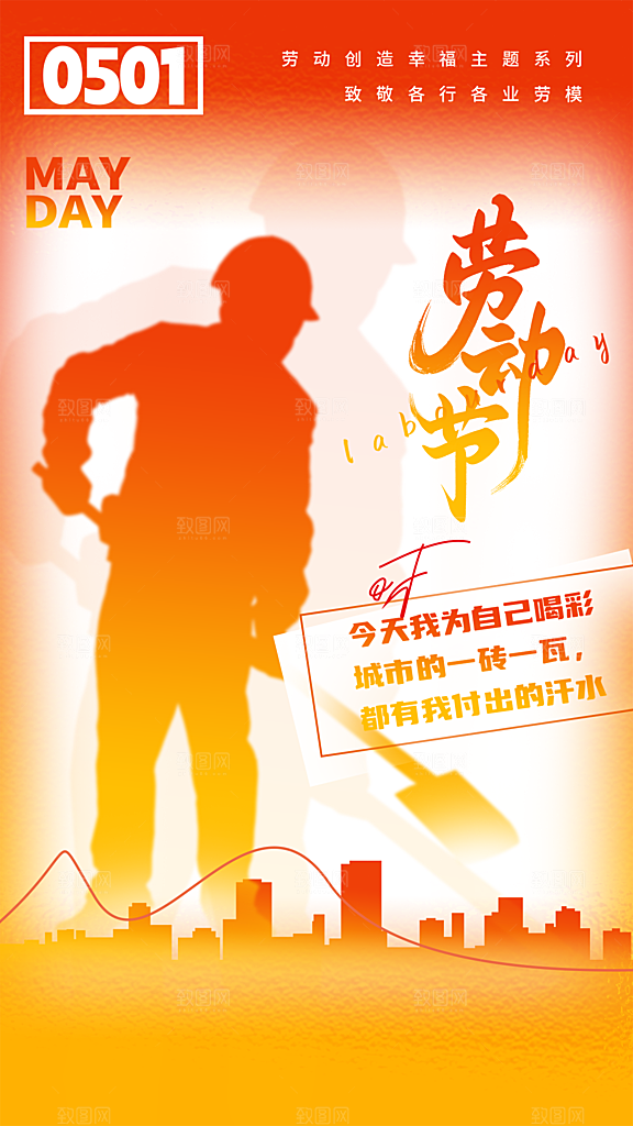 五一劳动节宣传海报