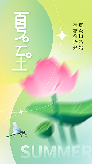 夏至节气宣传海报