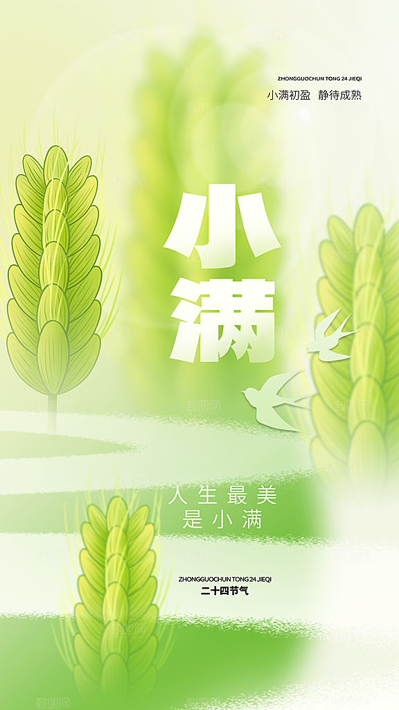 小满节气宣传海报