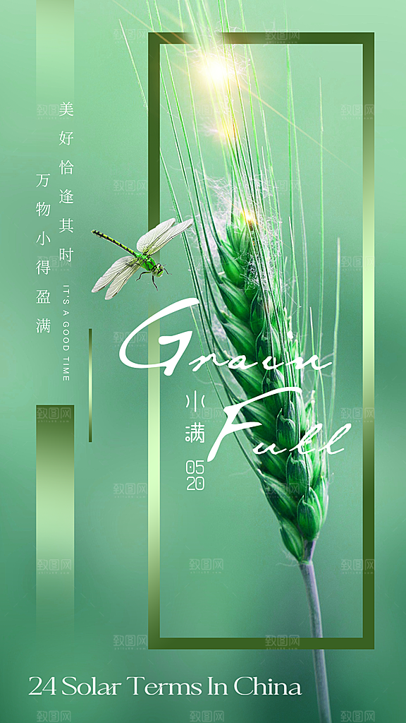 小满节气宣传海报