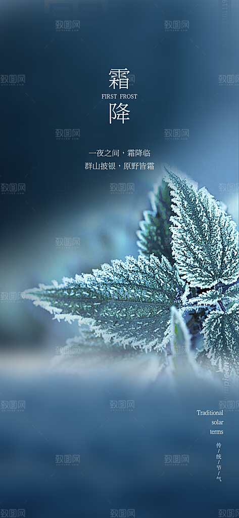 节气霜降宣传活动海报