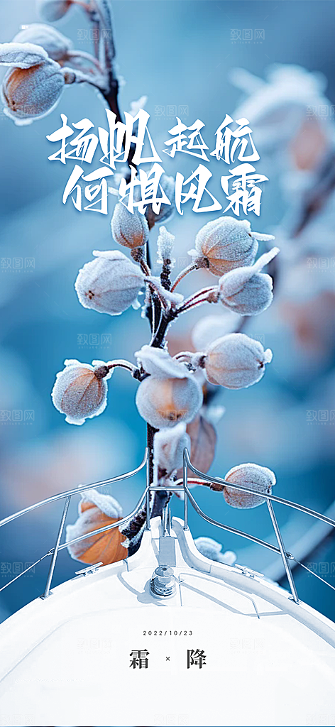 节气霜降宣传活动海报