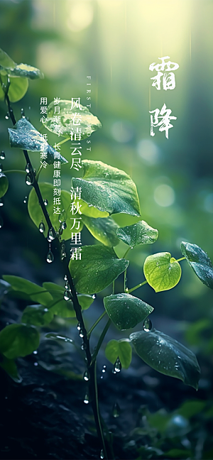 二十四节气霜降活动海报