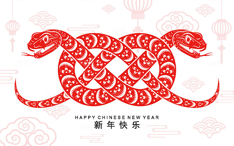 2025蛇年窗花剪纸图案素材