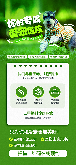 萌宠服务潮流海报
