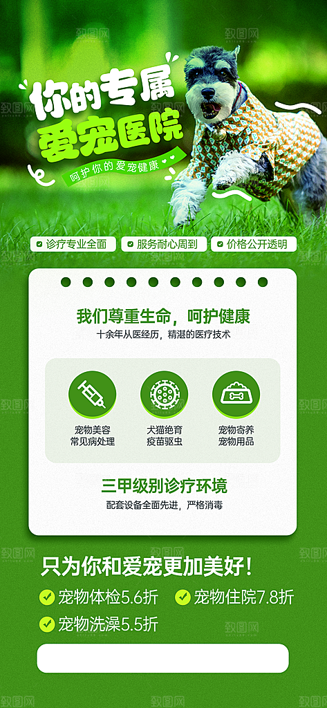 可爱创意宠物店猫咪狗狗萌宠宣传活动海报