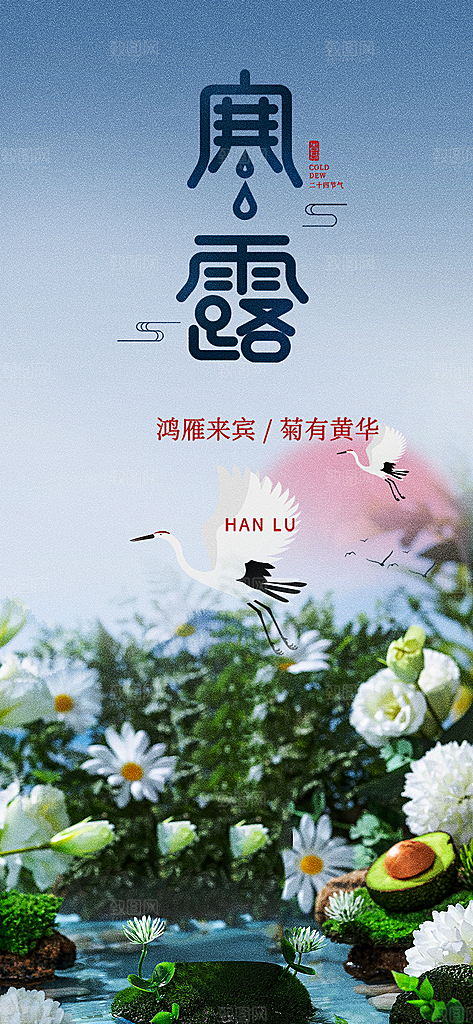 寒露二十四节气海报