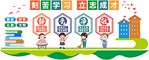 学校校园文化公告宣传文化墙