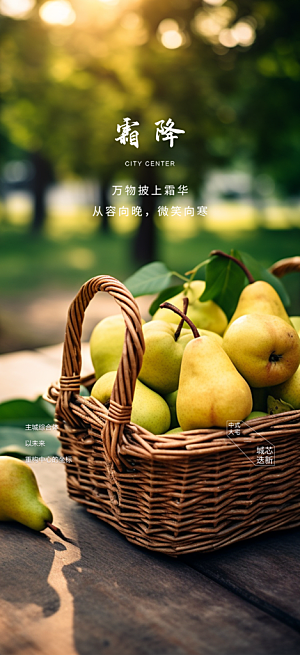 传统二十四节气霜降宣传活动海报
