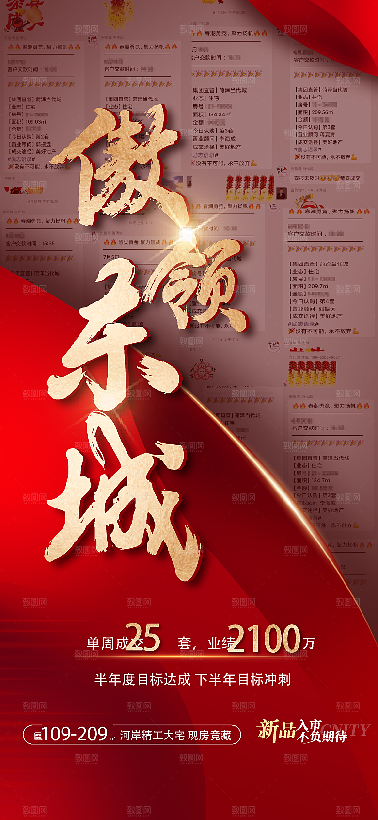 房地产热销喜报海报