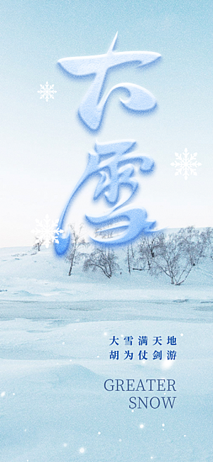 传统二十四节气大雪宣传活动海报