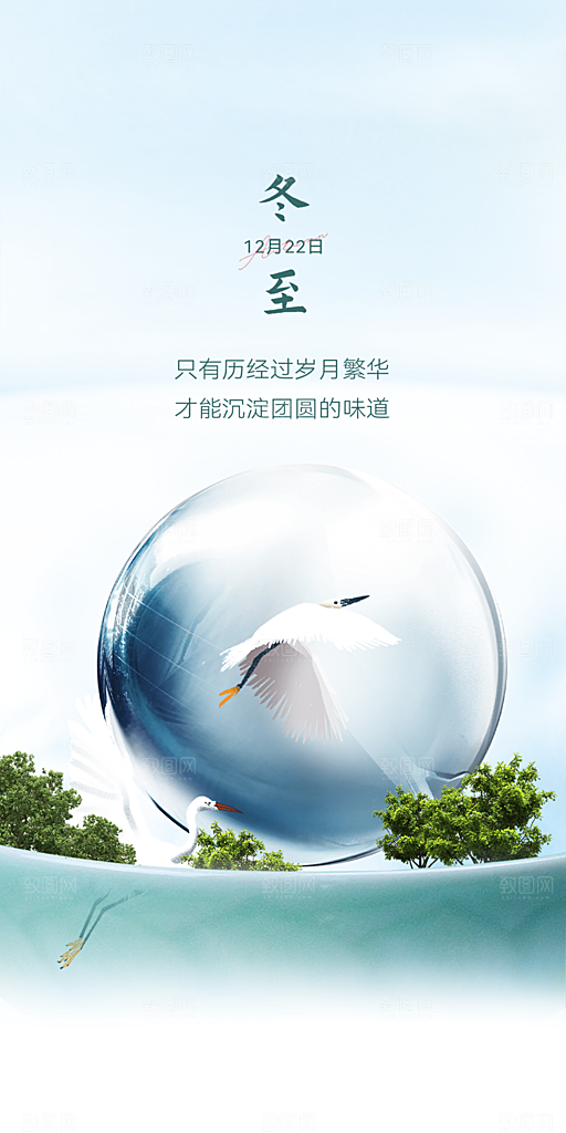 二十四节气冬至宣传活动海报