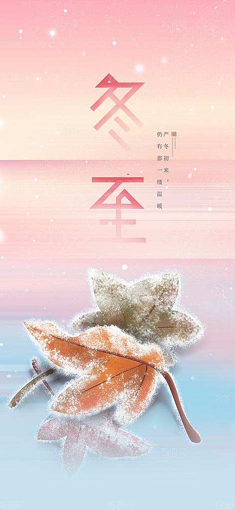 二十四节气冬至宣传活动海报