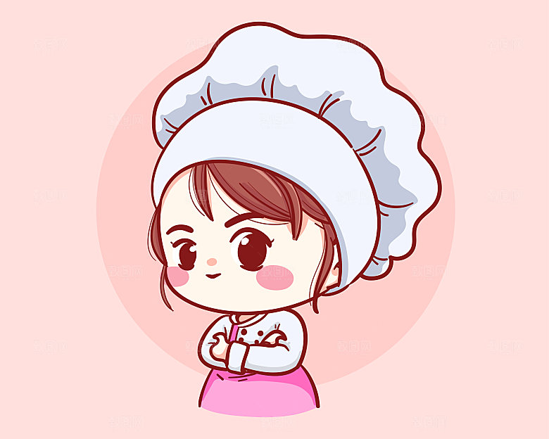 卡通美食小厨师形象