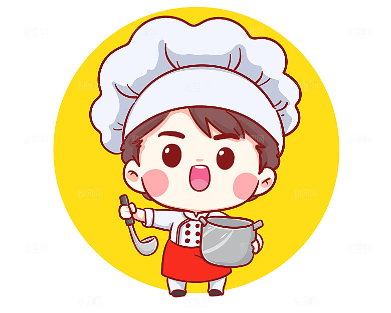 卡通美食小厨师形象
