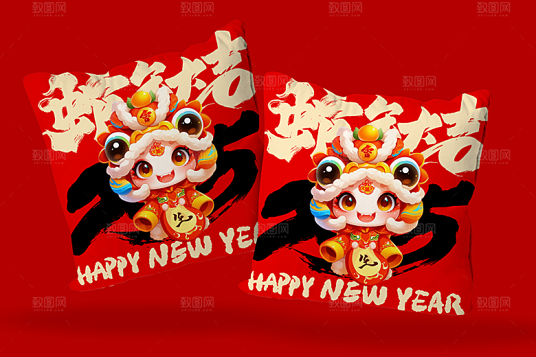 2025蛇年新年春节礼盒包装红包文创样机