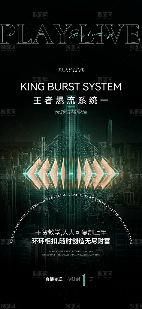 暗黑蓝色互联网科技海报