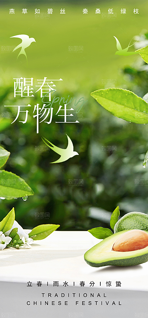二十四节气惊蛰宣传活动海报