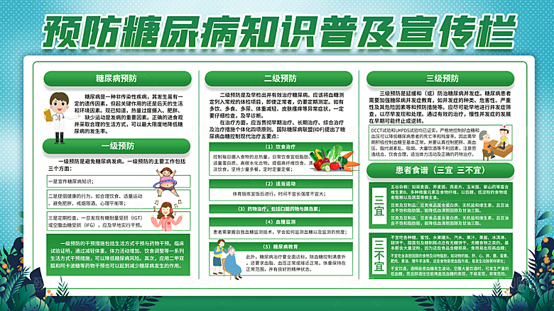 大气世界糖尿病日宣传海报