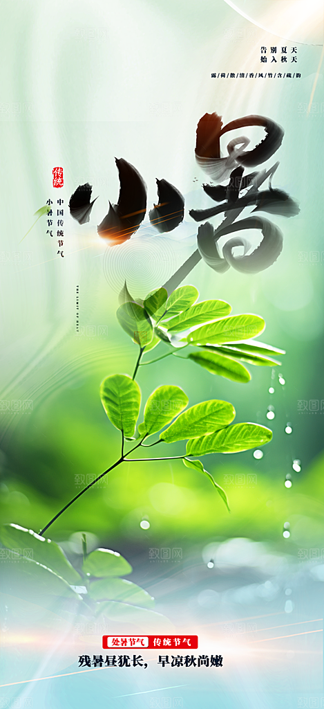 二十四节气小暑宣传活动海报