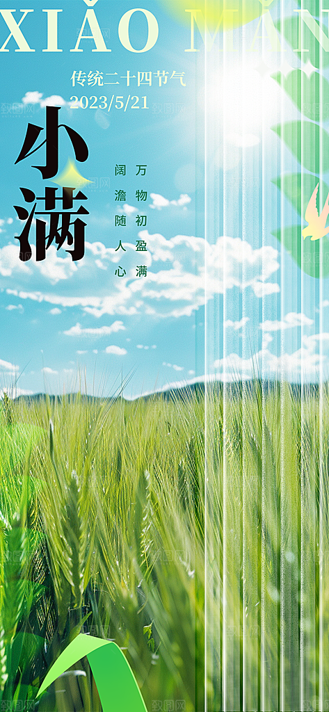 传统小满二十四节气海报
