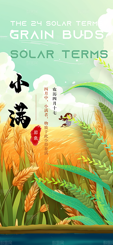 小满二十四节气海报
