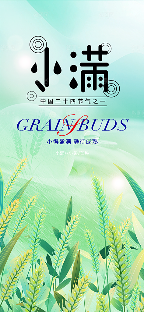 传统小满二十四节气海报