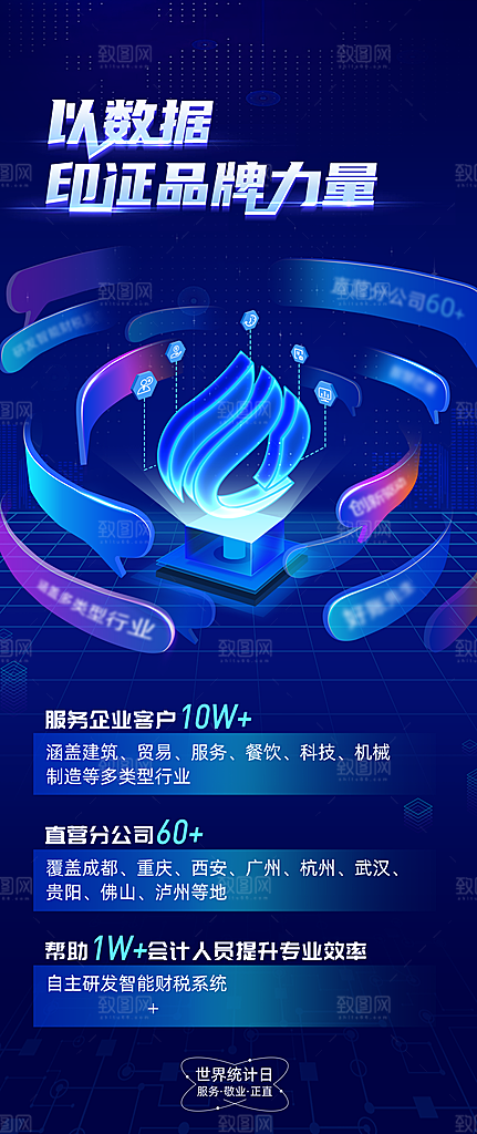 蓝色暗黑科技互联网海报