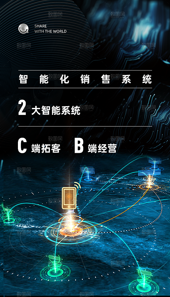 蓝色互联网科技海报