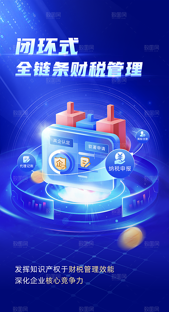 蓝色互联网科技海报