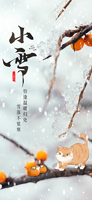 小雪节气活动海报