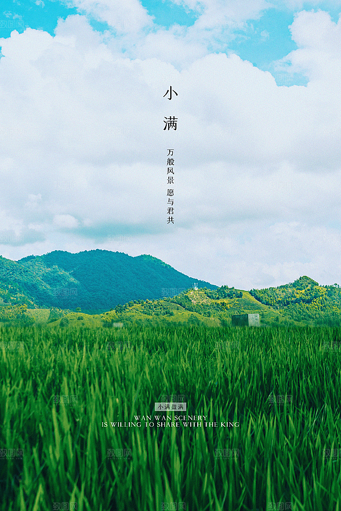 传统节气小满海报模板