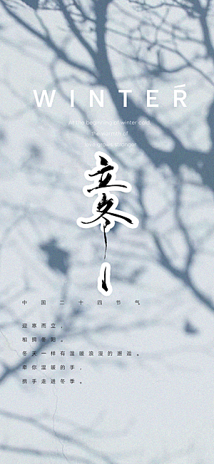 传统二十四节气立冬宣传活动海报