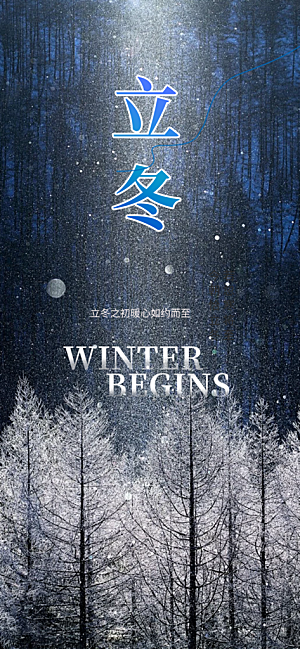 二十四节气立冬宣传活动海报