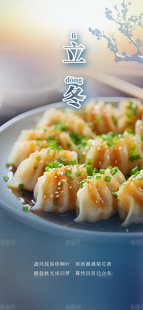 传统二十四节气立冬宣传活动海报