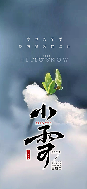 节气小雪宣传活动海报