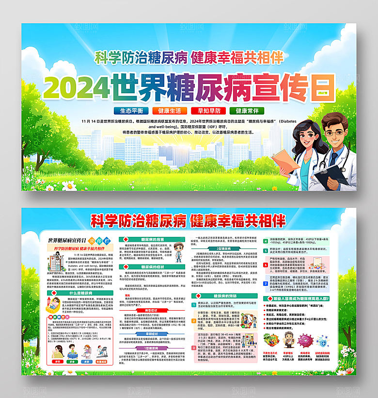 2024年世界糖尿病日展板