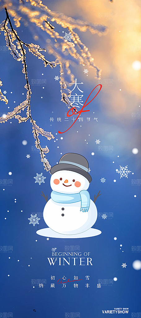 大寒宣传活动海报