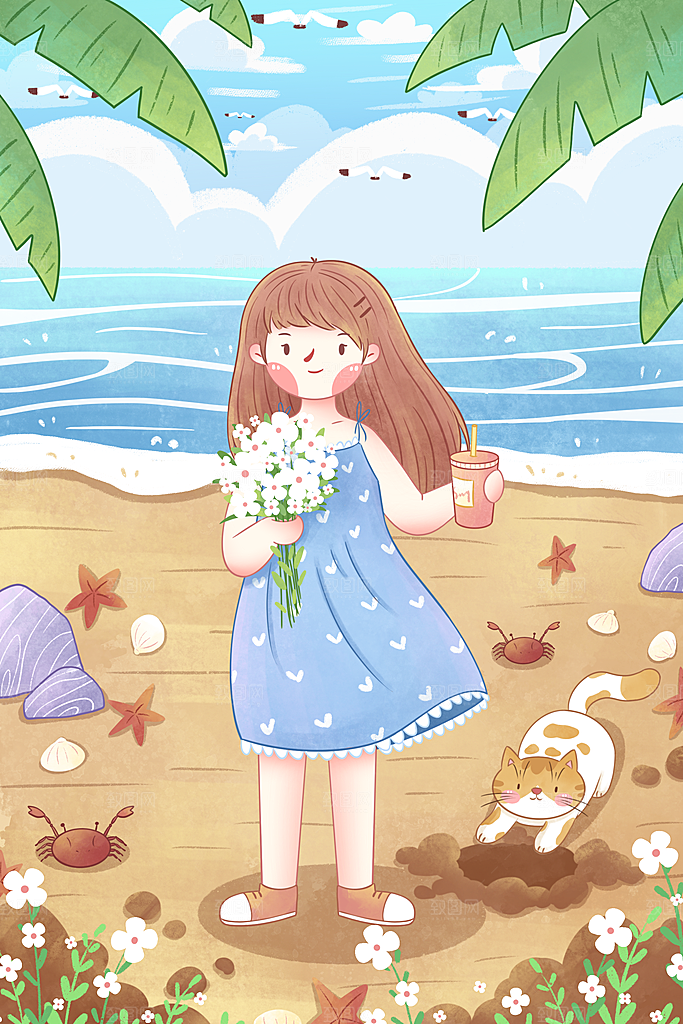 立夏插画宣传海报设计