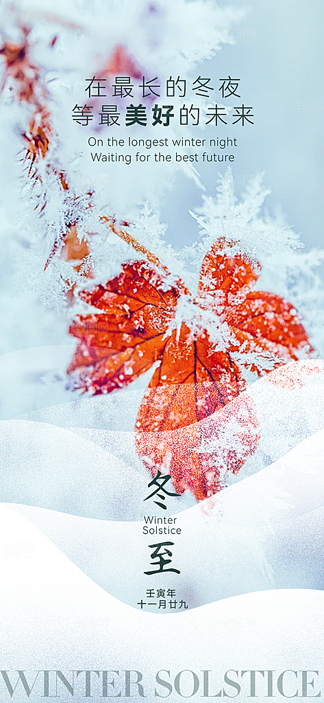 节气冬至宣传活动海报