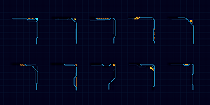 赛博朋克科技网络游戏边框