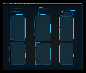 赛博朋克科技网络游戏边框