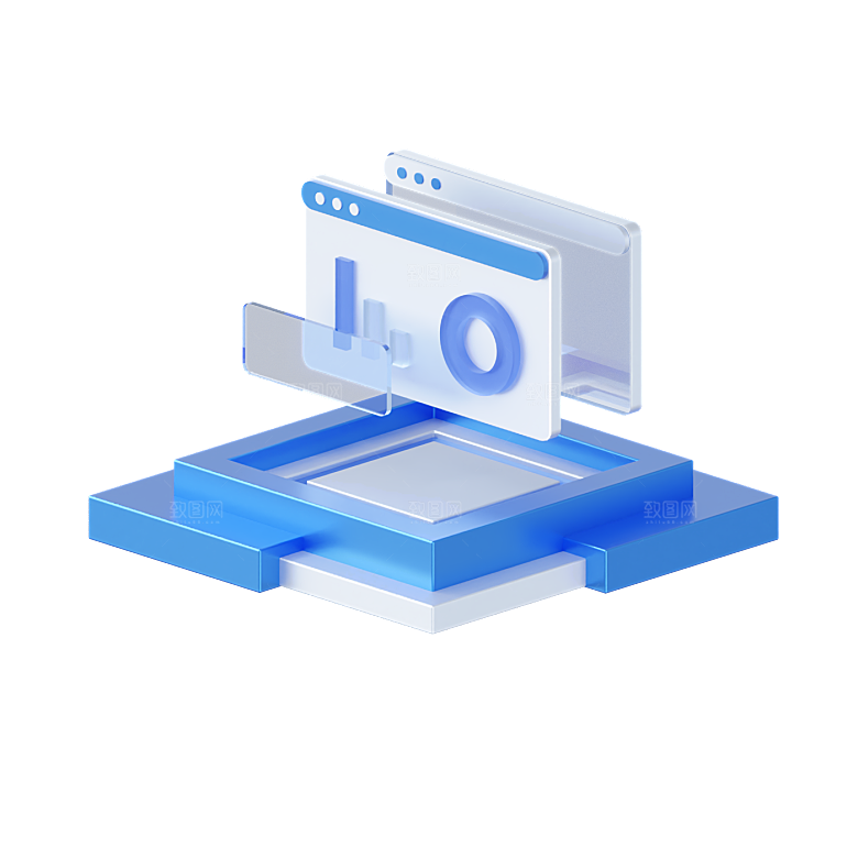3D科技互联网图标