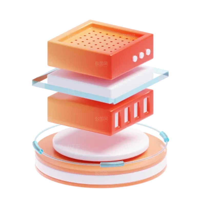 3D立体互联网图标
