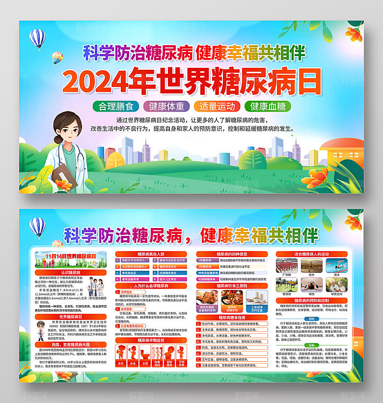 2024世界糖尿病日展板