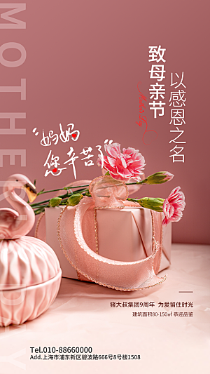 传统节日母亲节海报模版