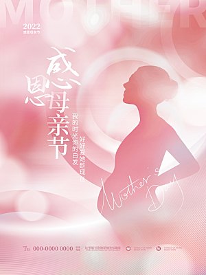 传统节日母亲节海报模版