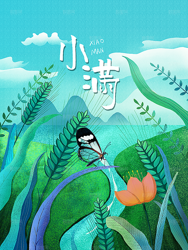 小满插画海报设计